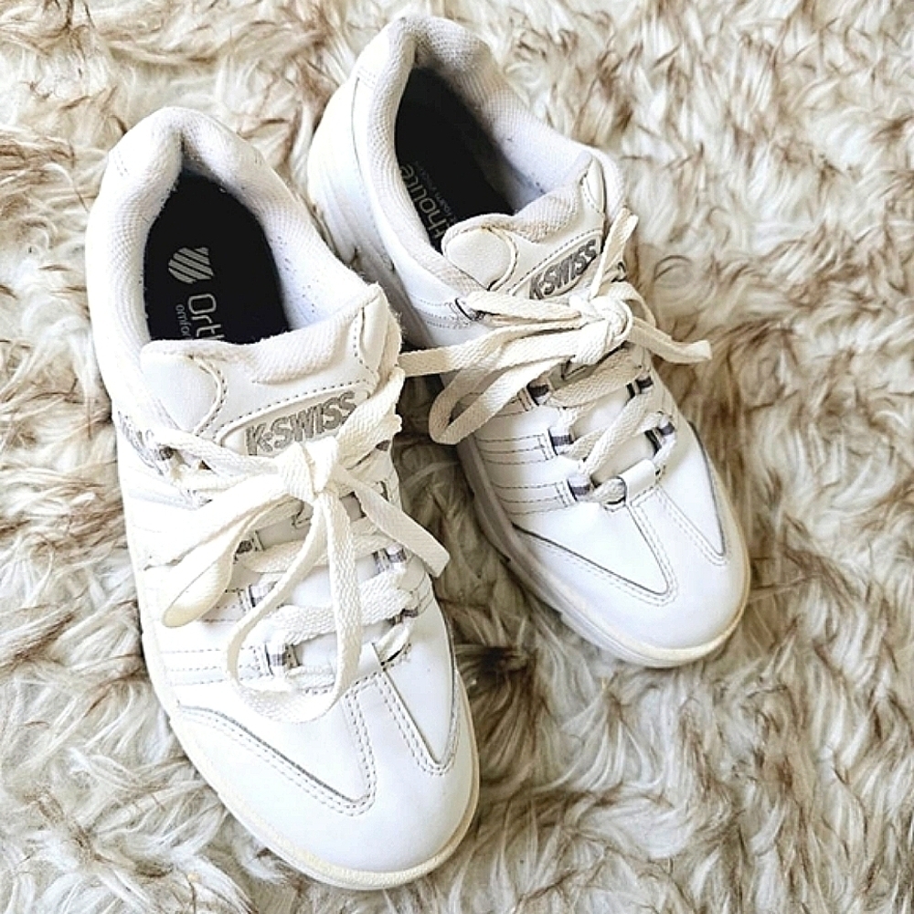 K-Swiss Ortholite Comfort Insoles White Sneakers Size 7.5 🌴 - Picture 4 of 7